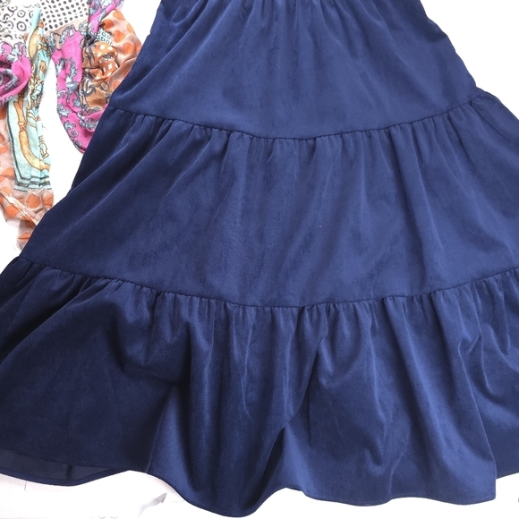 Crown Navy Blue Button-Up Maxi Dress Sz Xs - Picture 10 of 11